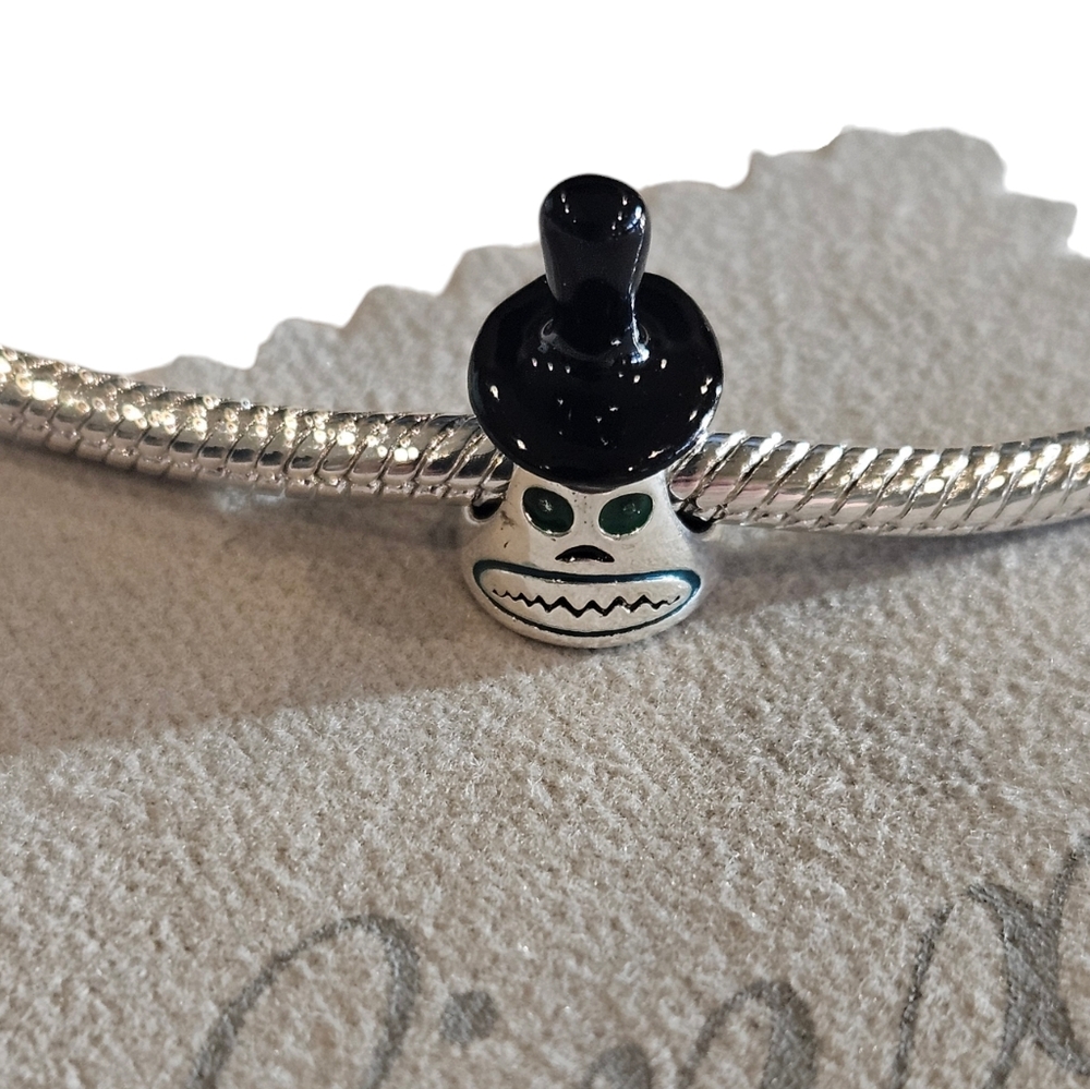 🎆LINX DISCOUNTINUED Silver Mad Mayor Nightmare Before Christmas Bracelet Charm